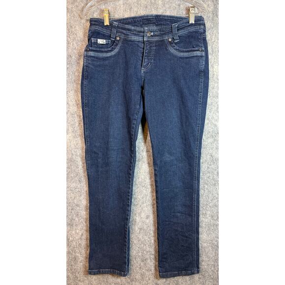 Kuhl Womens Thermik Straight Leg Denim Blue Jeans Style 6255 - Size 8 Short - Picture 1 of 10
